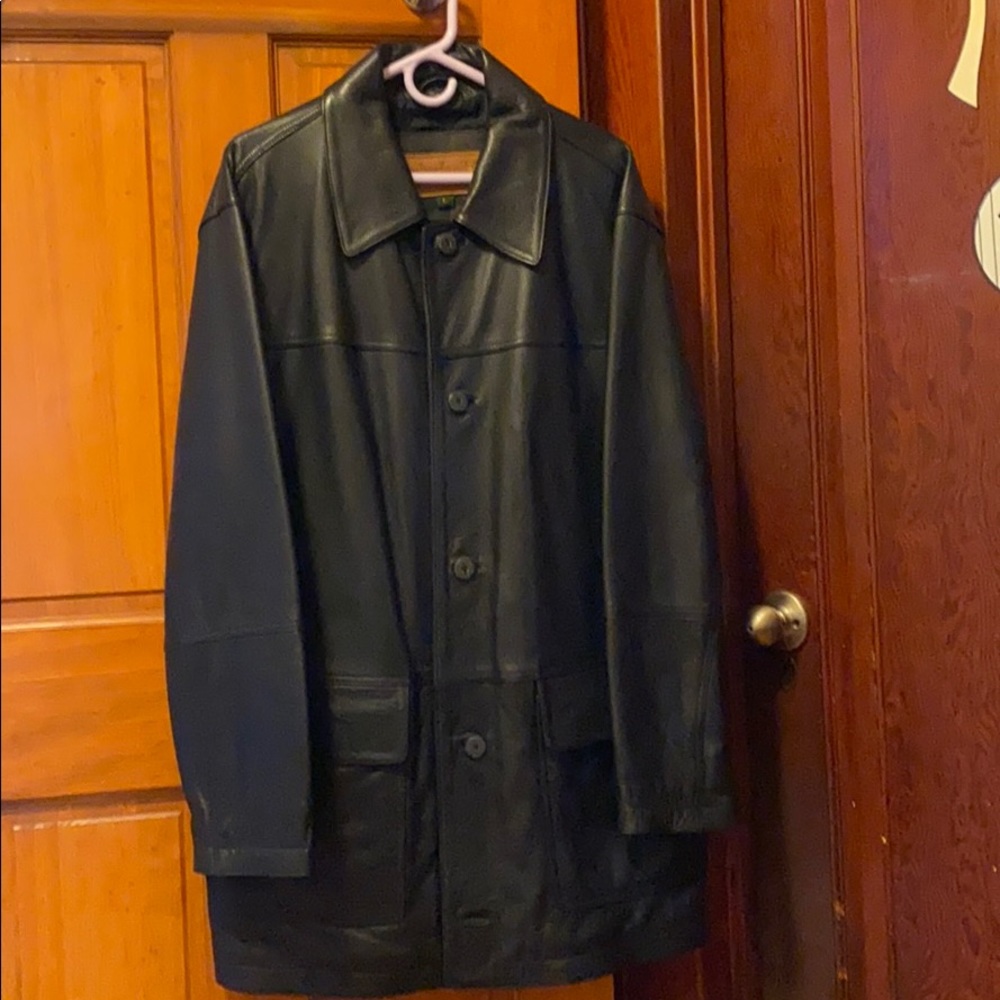 NWOT Vintage Men’s Luxury Trench Leather Timberland Coat